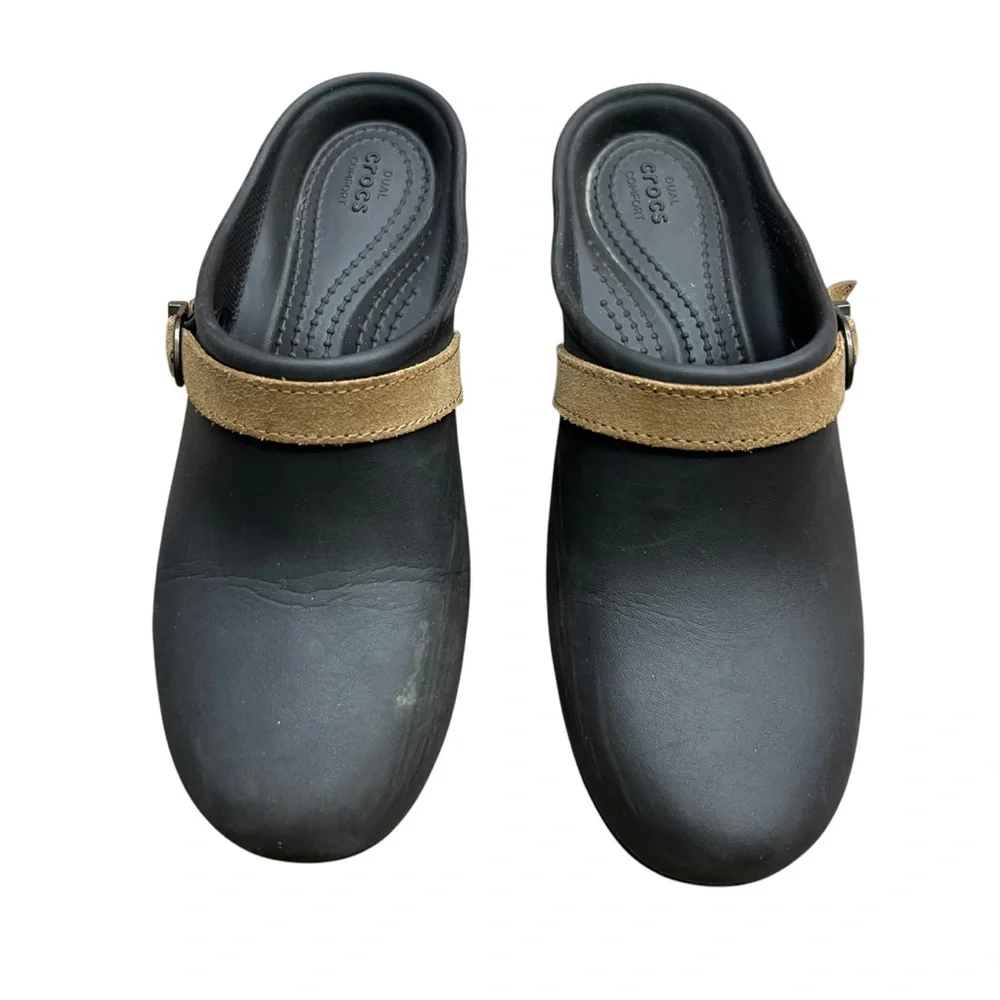 Crocs Stylish Brown Platform 3 inch Heel Size Women's Size 7